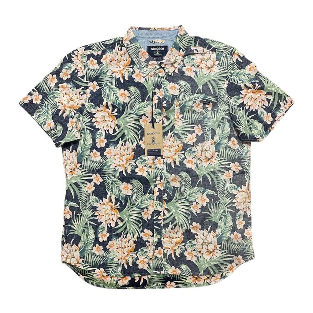 CHUBBIES MEN’S FRIDAY HAWAIIAN SHIRT NEW XL $65 RESORT WEAR